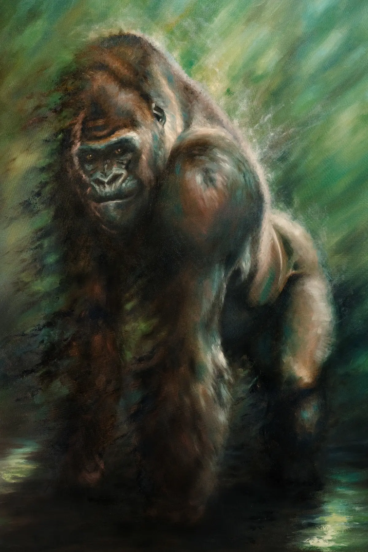 Detail of Isabel's gorilla painting