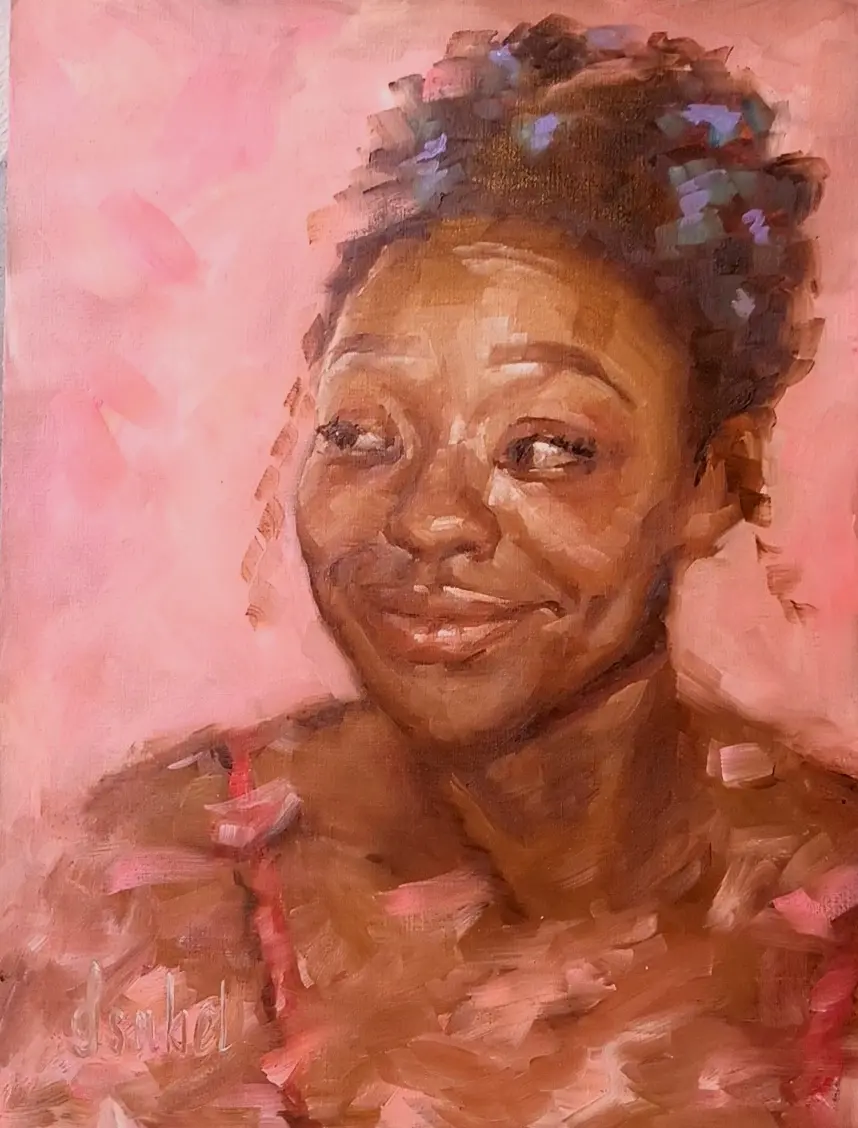 Spirit, original portrait painting of a woman by Isabel Fine Art